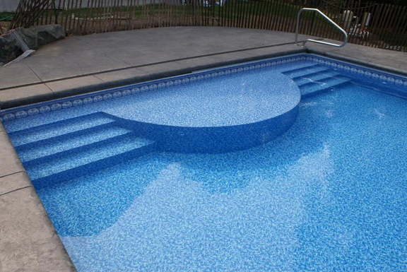 inground vinyl pool steps